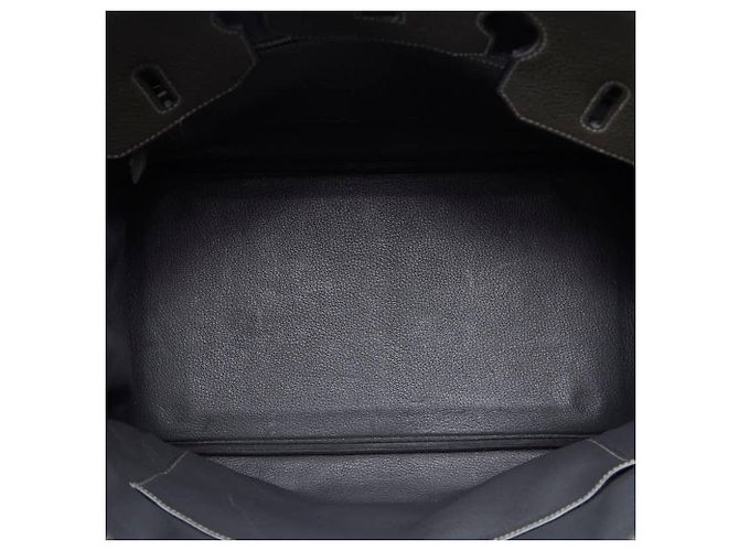 Hermès Birkin 35 Handtasche aus grauem Togo-Leder Braun - Ansicht 6