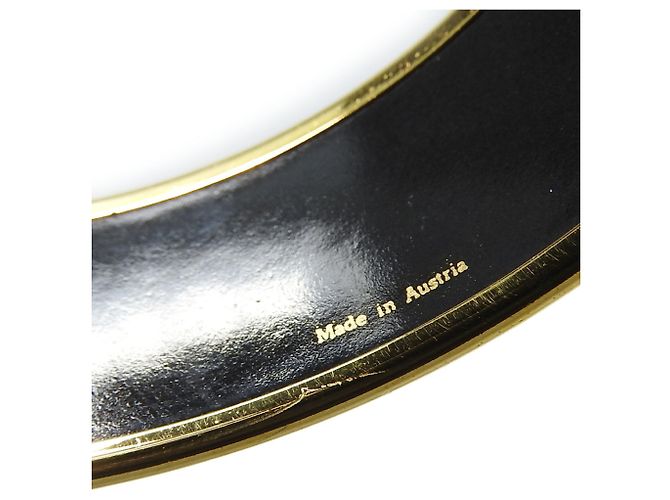 Hermès Hermes Cloisonné Emaille Armreif Schwarz Mehrfarben Golden - Ansicht 6