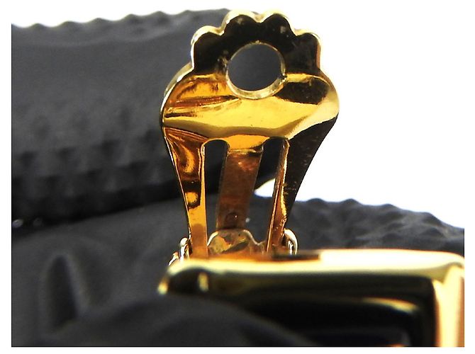 Hermès Hermes Mehrfarbige Clip-Ohrringe Blau Mehrfarben Golden - Ansicht 6