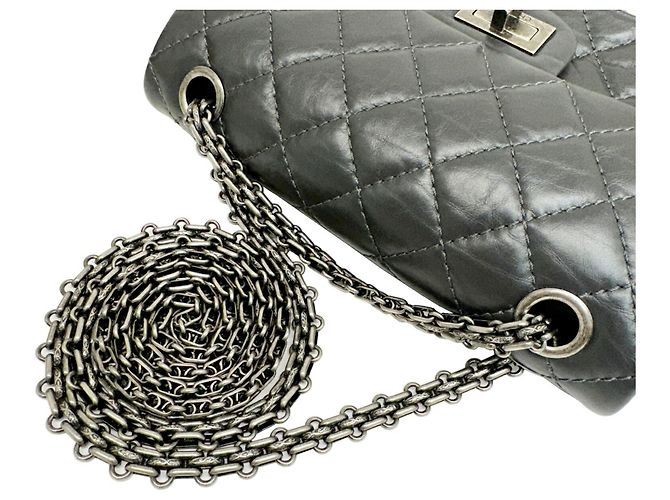 Timeless Borsa a spalla con catena Matelassé Chanel Grigio antracite - vista 10