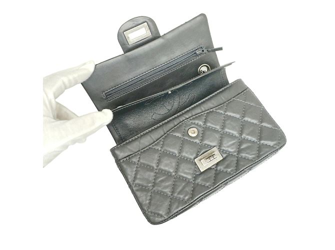 Timeless Borsa a spalla con catena Matelassé Chanel Grigio antracite - vista 12
