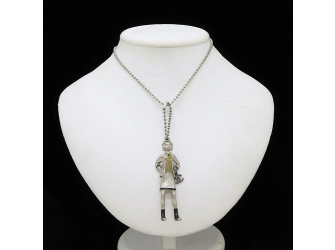 Collana di bambola Chanel Mademoiselle Nero Argento Beige - vista 9