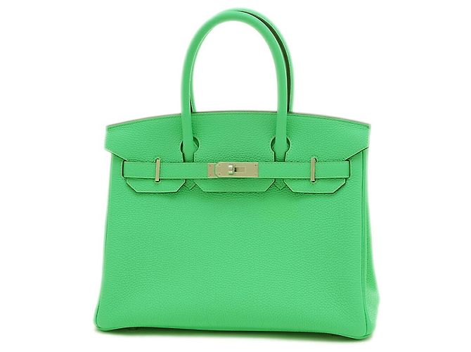 Sac à main Hermès Birkin 30 en cuir Togo Vert - vue 8