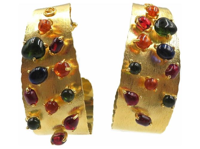 Orecchini a clip in metallo e pietra Gucci - vista 2