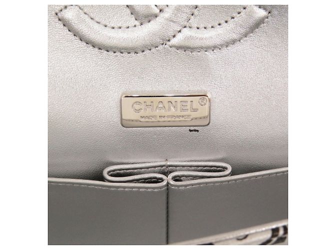 Borsa a spalla Chanel Matelassé 25 Stampa a Doppio Faldone Nero Argento - vista 10