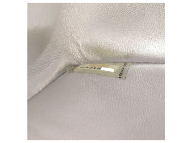 Borsa a spalla Chanel Matelassé 25 Stampa a Doppio Faldone Nero Argento - vista 11