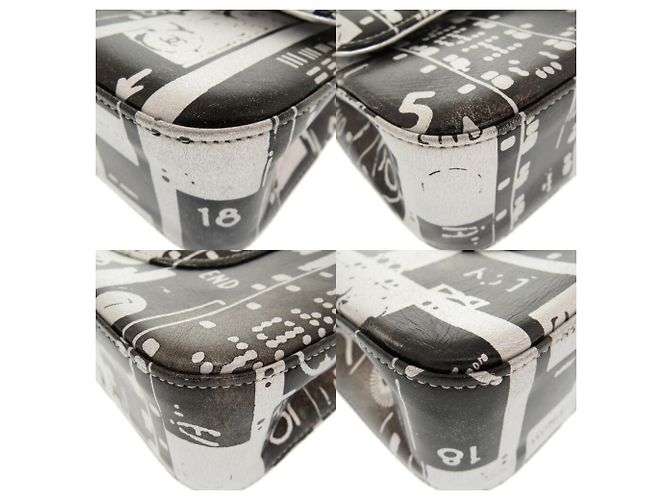 Borsa a spalla Chanel Matelassé 25 Stampa a Doppio Faldone Nero Argento - vista 5