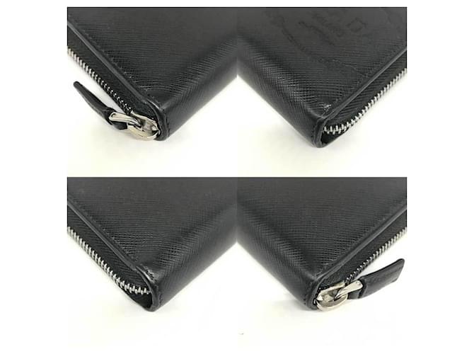 Prada Saffiano Leder Langbörse Schwarz - Ansicht 3