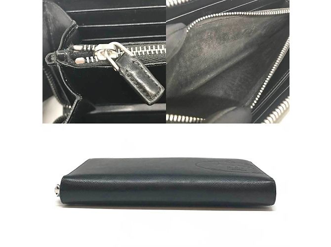 Prada Saffiano Leder Langbörse Schwarz - Ansicht 5