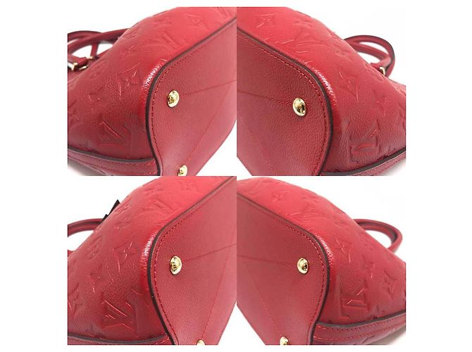 Borsa Louis Vuitton Mazarine PM Monogram Empreinte Rosso - vista 3