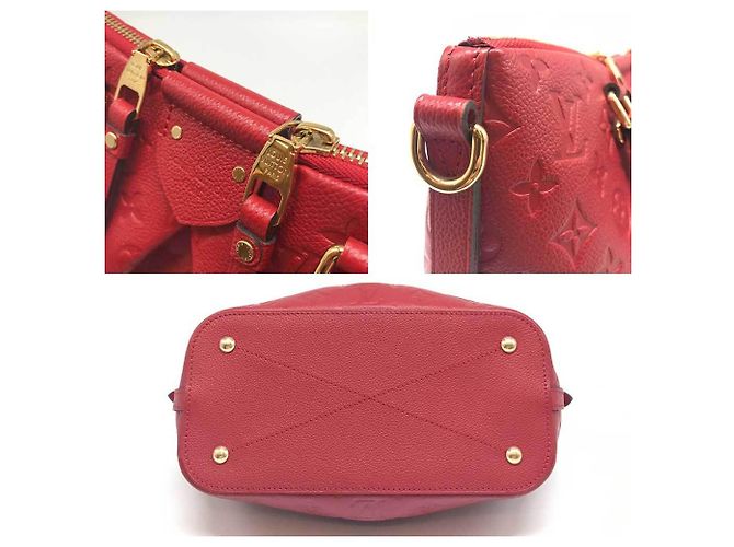 Borsa Louis Vuitton Mazarine PM Monogram Empreinte Rosso - vista 4
