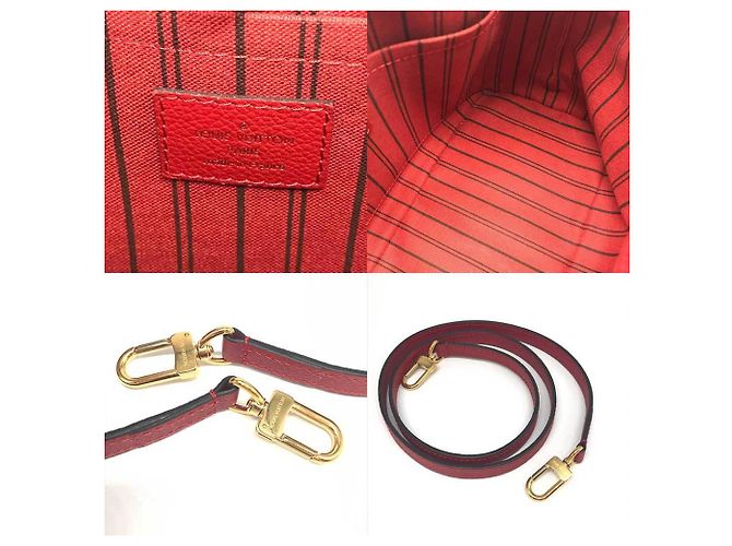 Borsa Louis Vuitton Mazarine PM Monogram Empreinte Rosso - vista 5
