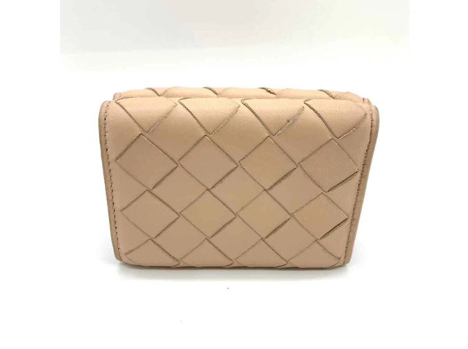 Billetera plegable Bottega Veneta Beige Burdeos - vista 2