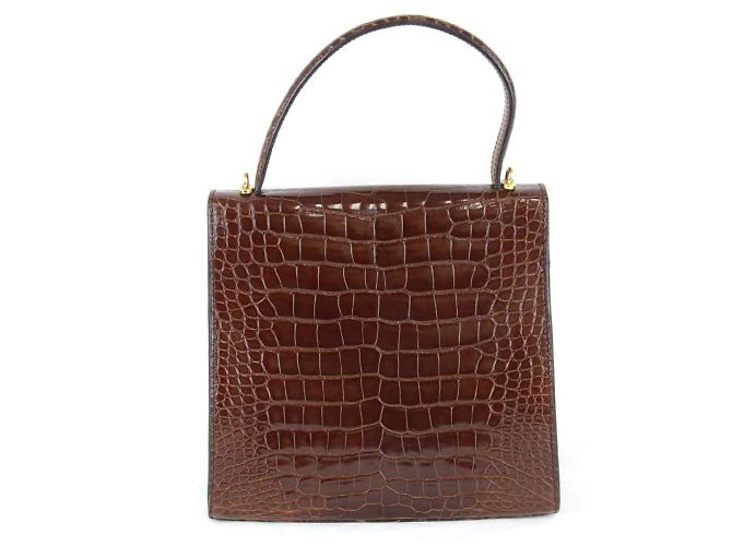 Céline Borsa a mano quadrata Celine in pelle marrone - vista 2