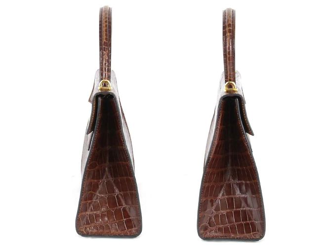 Céline Borsa a mano quadrata Celine in pelle marrone - vista 3