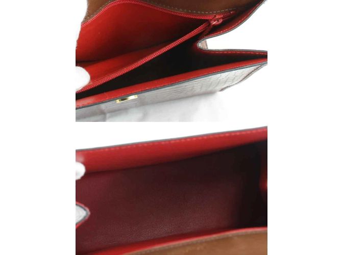 Céline Borsa a mano quadrata Celine in pelle marrone - vista 8