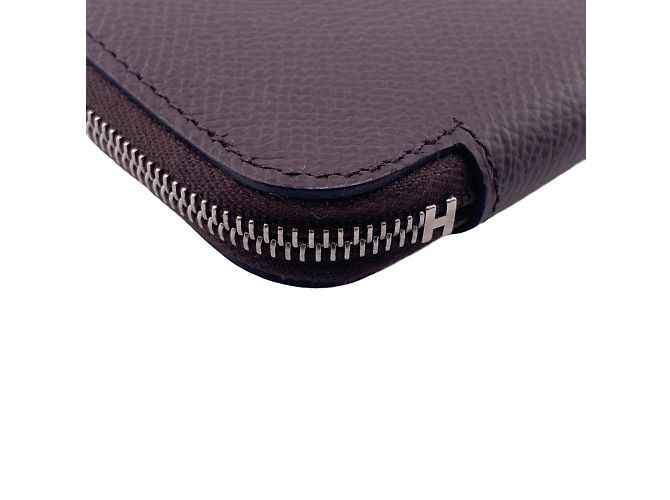 Monedero de seda Azap en cuero Epsom de Hermès Castaño Beige - vista 3