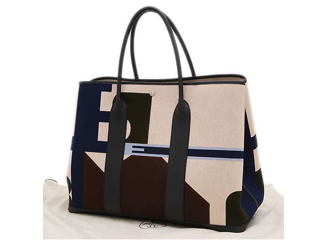 Hermès Borsa Voyage GM 49 di Hermes Garden Nero Multicolore - vista 2