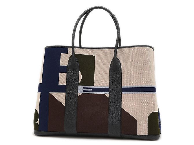 Hermès Borsa Voyage GM 49 di Hermes Garden Nero Multicolore - vista 7