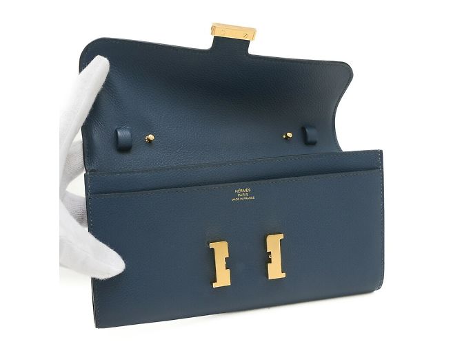 Hermès Cartera larga Hermes Constance To-Go Azul - vista 4