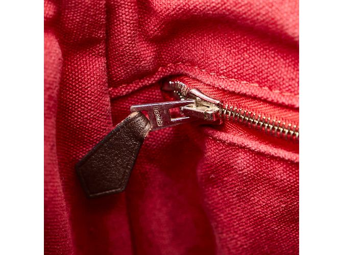 Hermès Borsa tote Hermes Troca Horizontal MM Marrone Rosso - vista 7