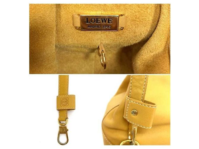 Borsa a spalla in pelle Loewe Anton Arancione - vista 10