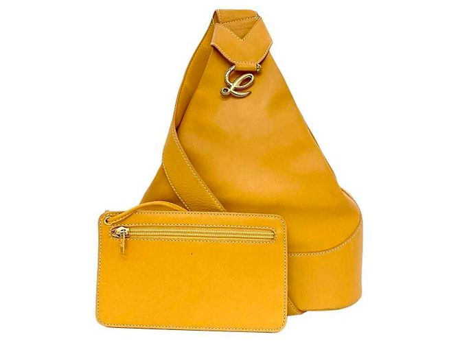 Borsa a spalla in pelle Loewe Anton Arancione - vista 2