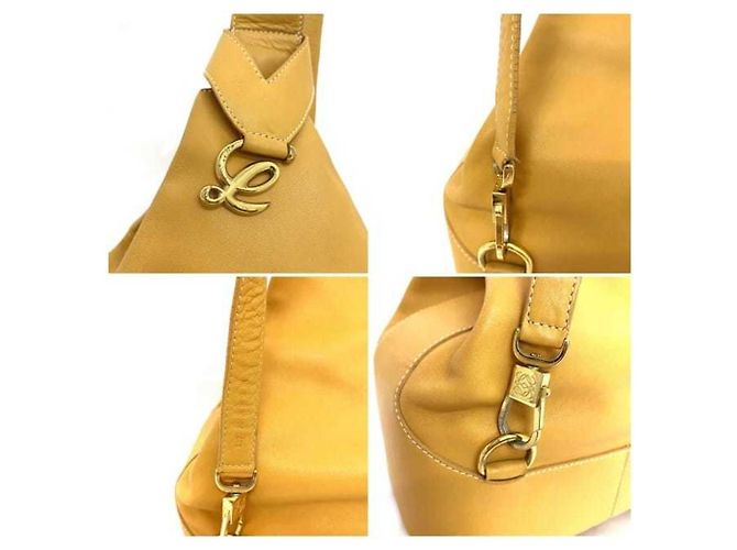 Borsa a spalla in pelle Loewe Anton Arancione - vista 9