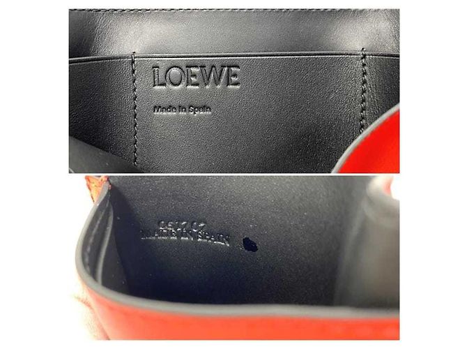 Loewe rotes Leder Dreifach-Wallet - Ansicht 10