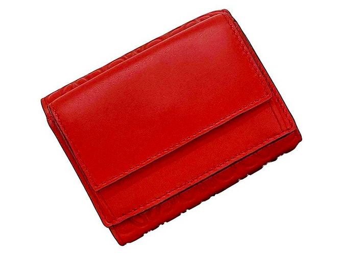 Loewe rotes Leder Dreifach-Wallet - Ansicht 2
