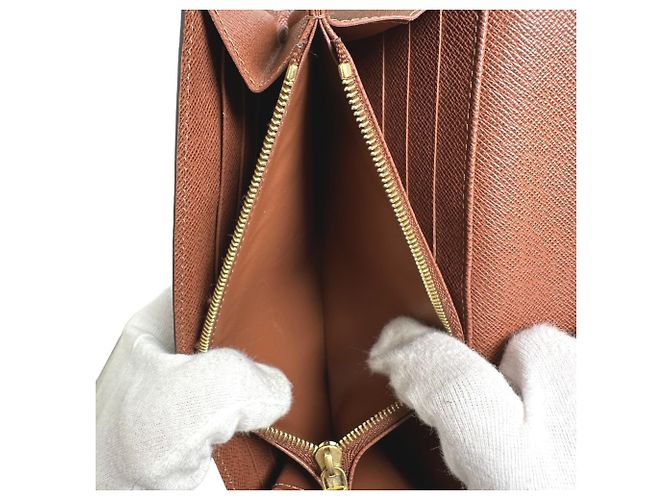 Cartera Larga Sarah Monograma Louis Vuitton Castaño - vista 12