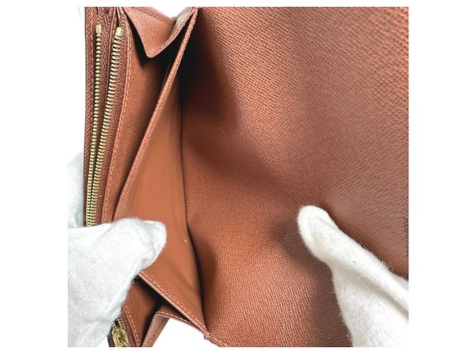 Cartera Larga Sarah Monograma Louis Vuitton Castaño - vista 14