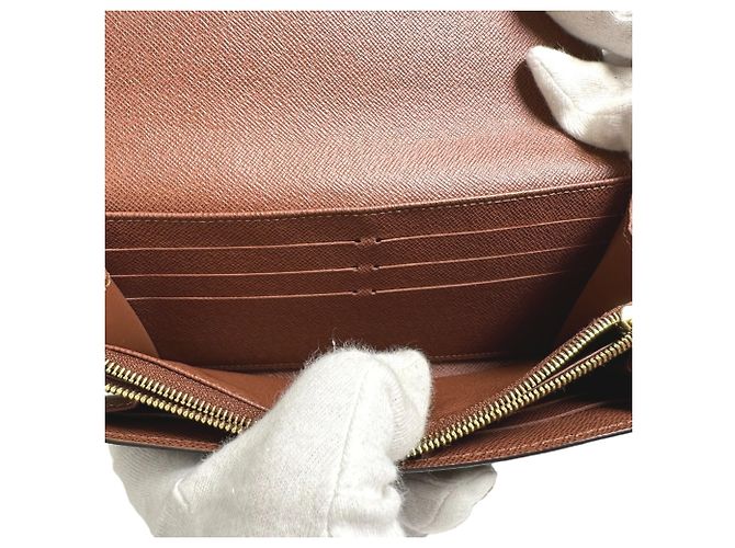 Cartera Larga Sarah Monograma Louis Vuitton Castaño - vista 17