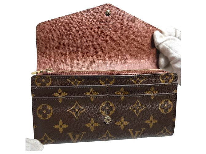 Cartera Larga Sarah Monograma Louis Vuitton Castaño - vista 19