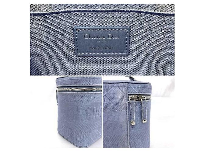 Hellblaue Canvas-Handtasche Christian Dior - Ansicht 11