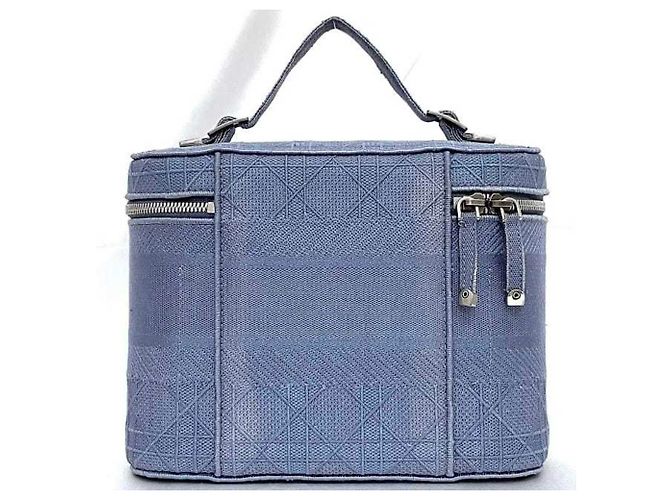 Hellblaue Canvas-Handtasche Christian Dior - Ansicht 4