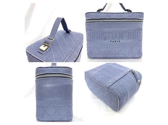 Hellblaue Canvas-Handtasche Christian Dior - Ansicht 7