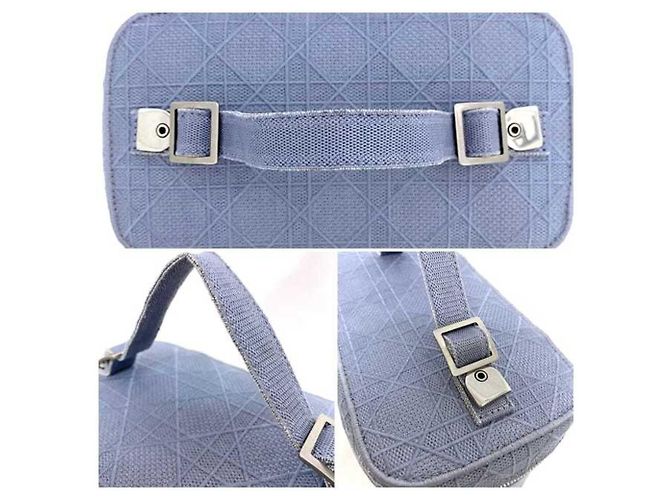 Hellblaue Canvas-Handtasche Christian Dior - Ansicht 8