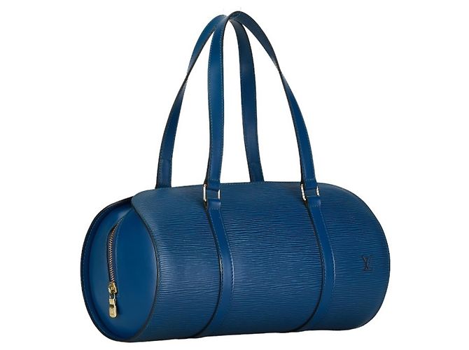 Borsa Epi Soufflot Louis Vuitton Blu - vista 4