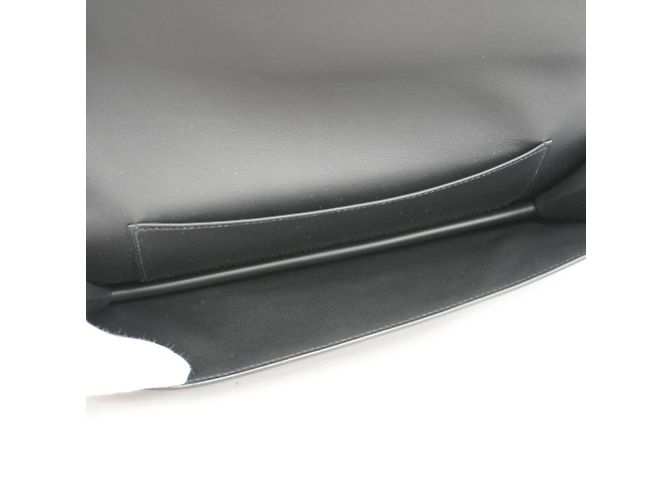 Hermès Borsa Clutch Hermes Shadow Birkin U Stamp Swift Nera Nero - vista 6