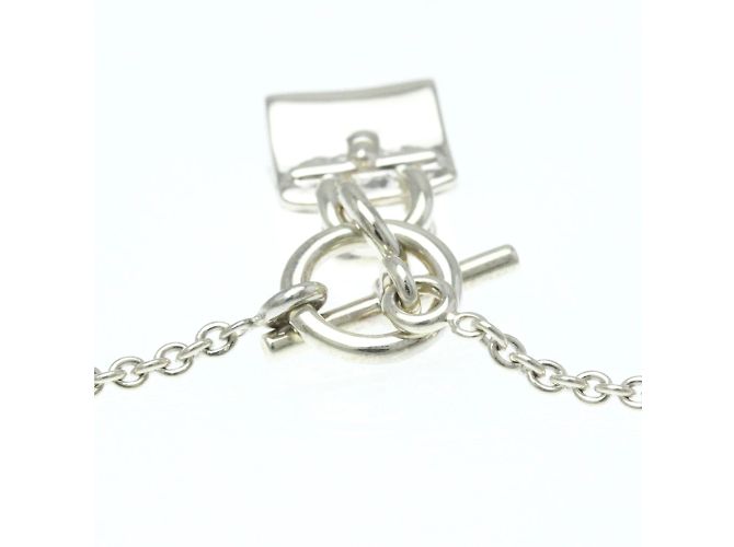 Collana con pendente a motivo Birkin di Hermès Argento - vista 6