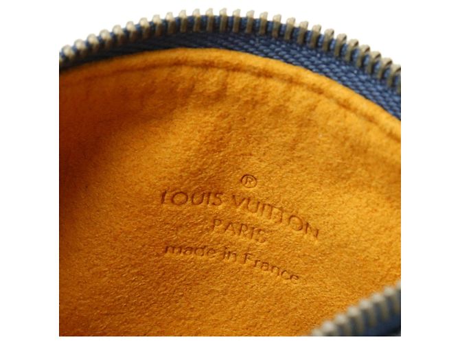 Speedy Pochette in denim Monogram Louis Vuitton Blu - vista 7