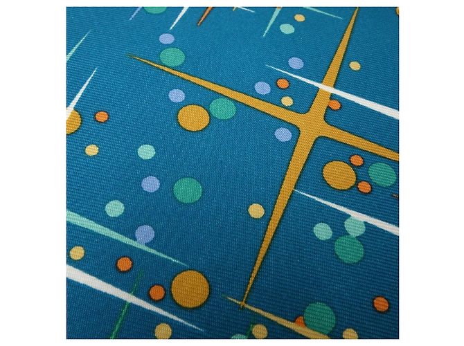 Hermès Écharpe en soie Hermes Carre 90 Magic Kelly Multicolore Orange - vue 3