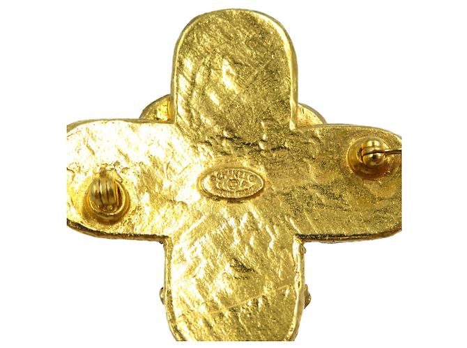 Spilla in metallo dorato Chanel Triple Coco Marchio 94A D'oro - vista 4