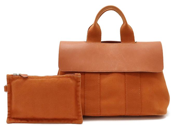 Hermès Borsa tote Hermes Valparaiso PM Arancione - vista 2