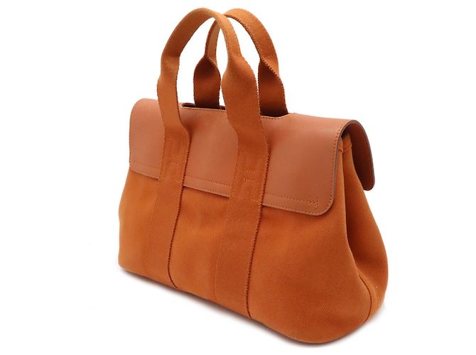 Hermès Borsa tote Hermes Valparaiso PM Arancione - vista 3