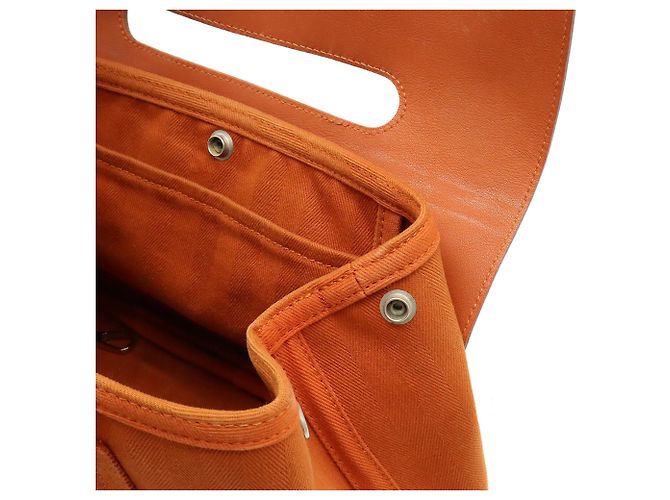 Hermès Borsa tote Hermes Valparaiso PM Arancione - vista 7
