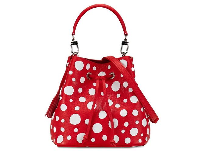 Néonoé Sac à main Louis Vuitton LV x YK Yayoi Kusama Monogram Empreinte NeoNoe BB Blanc Rouge - vue 3