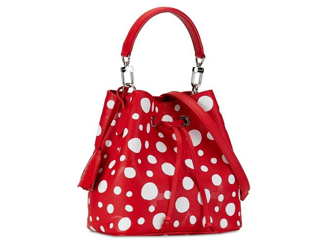 Néonoé Sac à main Louis Vuitton LV x YK Yayoi Kusama Monogram Empreinte NeoNoe BB Blanc Rouge - vue 4