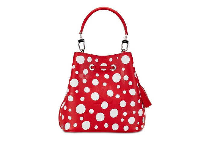 Néonoé Sac à main Louis Vuitton LV x YK Yayoi Kusama Monogram Empreinte NeoNoe BB Blanc Rouge - vue 5